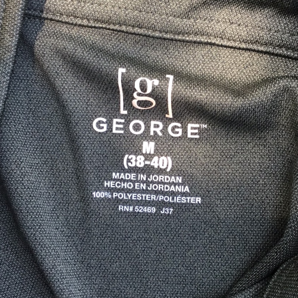 GEORGE Preppy Olive Golf Polo Shirt Y2K Poly Size M - Picture 6 of 6
